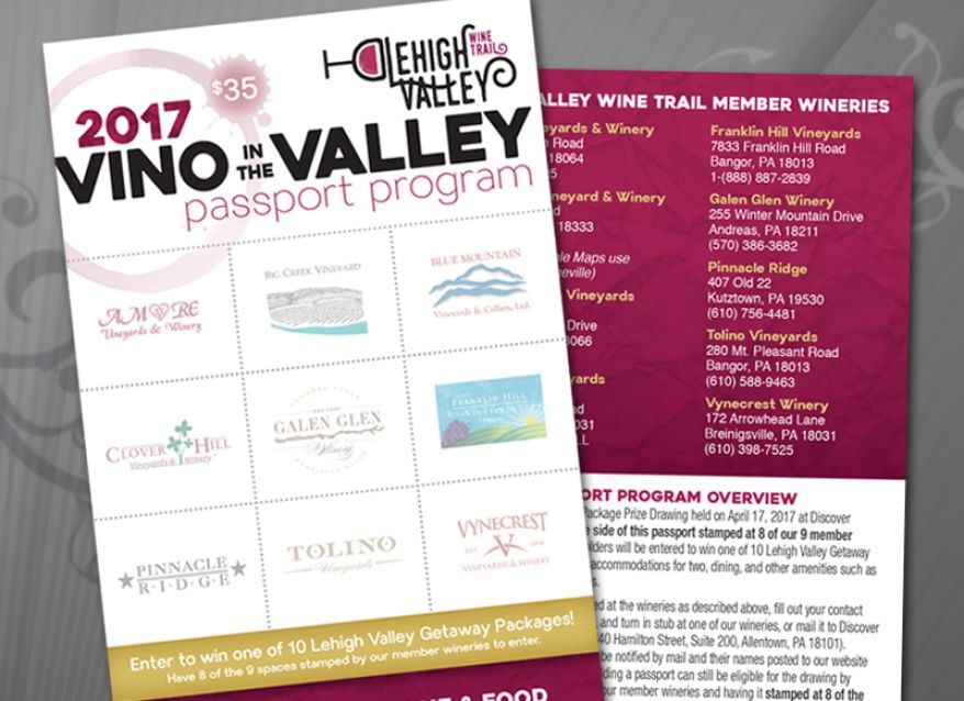 Lehigh Valley Wine Trail Vino in the Valley Passports