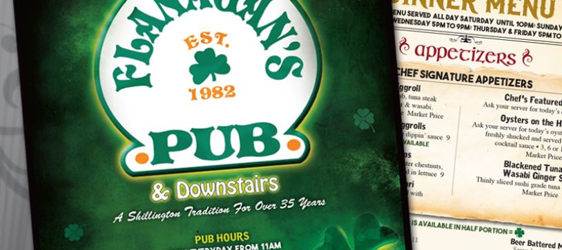 Flanagan’s Pub Menus