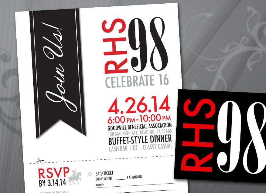 Reading High School “98” Reunion Invitation