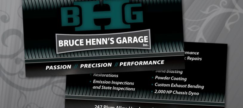 Bruce Henn’s Garage Business Card