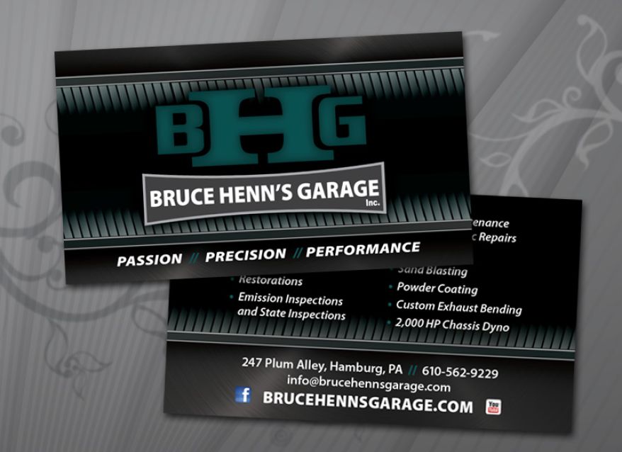 Bruce Henn’s Garage Business Card